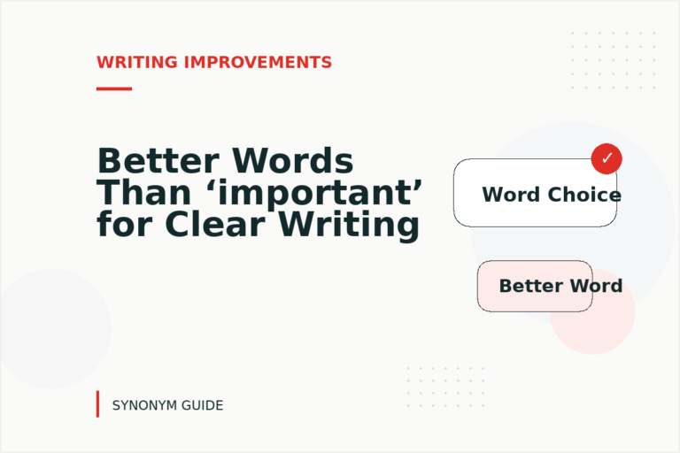 Better Words Than ‘important’ for Clear Writing Better Words Than ‘important’ for Clear Writing