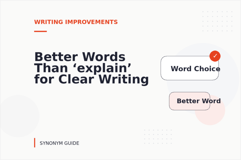 Better Words Than ‘explain’ for Clear Writing Better Words Than ‘explain’ for Clear Writing