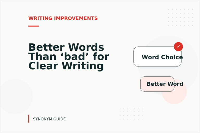 Better Words Than ‘bad’ for Clear Writing Better Words Than ‘bad’ for Clear Writing