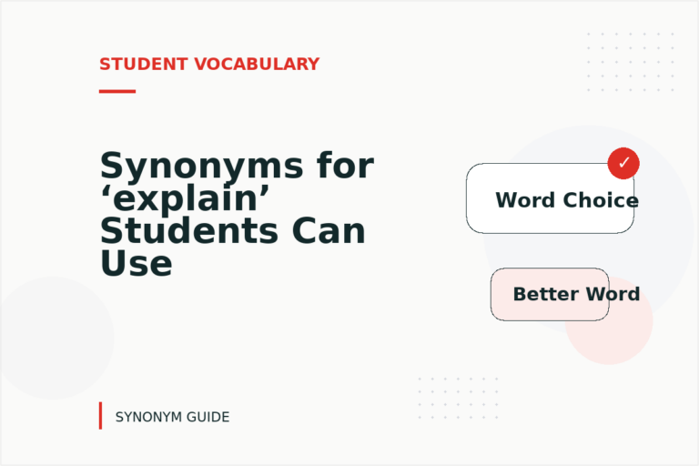 Synonyms for ‘explain’ Students Can Use Synonyms for ‘explain’ Students Can Use